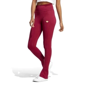 Adidas Originals Leggings Burgundy Woman's- SIZE UK 8 (XS) RRP £30 - Picture 1 of 5