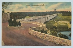 San Antonio TX Texas Olmos Dam Vintage 1942 Postcard C1 - Picture 1 of 2