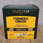 12 Bpx Vahdam Organic Turmeric Ginger Herbal Tea 15 Tea Bags. Exp. 6/24