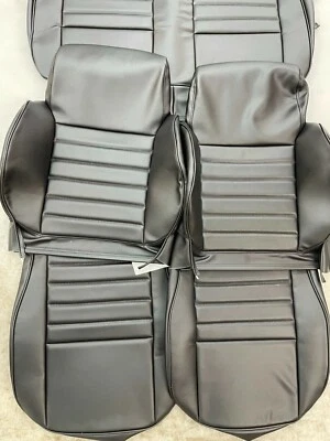 1986-1995 Suzuki Samurai Front / Rear upholstery seat covers (ALL BLACK) - Image 1 of 3