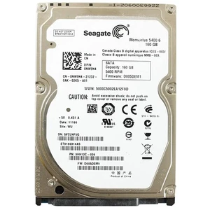 Hard Disk 160GB Seagate SATA 2,5 " Internal Momentus ST9160314AS Notebook Laptop - Picture 1 of 2