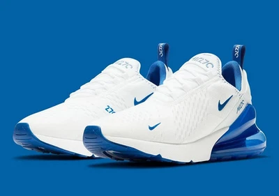 Nike Air Max 270 Shoes White Royal Blue DH0268-100 Men's NEW - Image 1 of 4