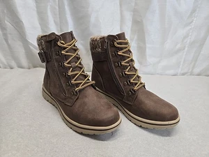 Botas de montaña Cliffs by White para mujer botín al tobillo marrón imitación cuero 8,5 - Imagen 1 de 10