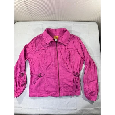 Ruby Rd Women's Pink Cotton Blend Full Zip Lightweight Jacket Size 14 - Image 1 of 4
