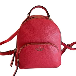 Borsa Kate Spade New York pelle Jackson zaino medio corallo brillante - Foto 1 di 20