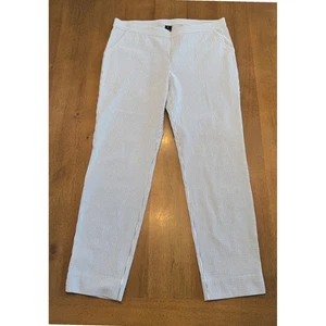 Hue Women's Large L Striped Pull On Stretch Casual Pants Trousers - Picture 1 of 6