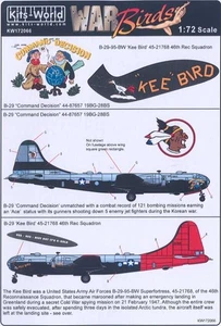Kits World Decals 1/72 BOEING B-29 SUPERFORTRESS Command Decision & Kee Bird - Picture 1 of 3