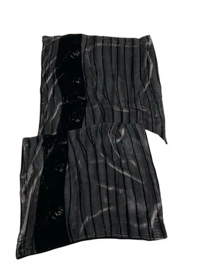 Christian Dior Negro Terciopelo Mezcla Seda con Estampado de Flores Bufanda Rectangular Nueva Sin Etiquetas Foto 1 de 4