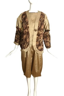 PIERRE CARDIN - Conjunto satinado adornado de 3 piezas de los años 70, talla 6 Foto 1 de 4