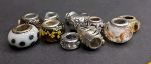 Fun Art Mixed European Slide Bead Charm w/ Large Hole - Picture 1 of 11