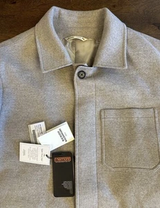 Maurizio Baldassari F/W 24 Beige Virgin Wool Padded Chore Coat Size 56 NWT - Picture 1 of 21