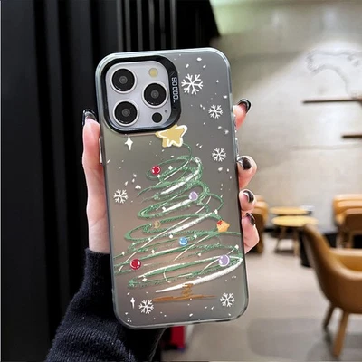 Christmas Tree Gift Case For Various Phone ShockProof Phone Cover Back Skin Hot - Image 1 of 4