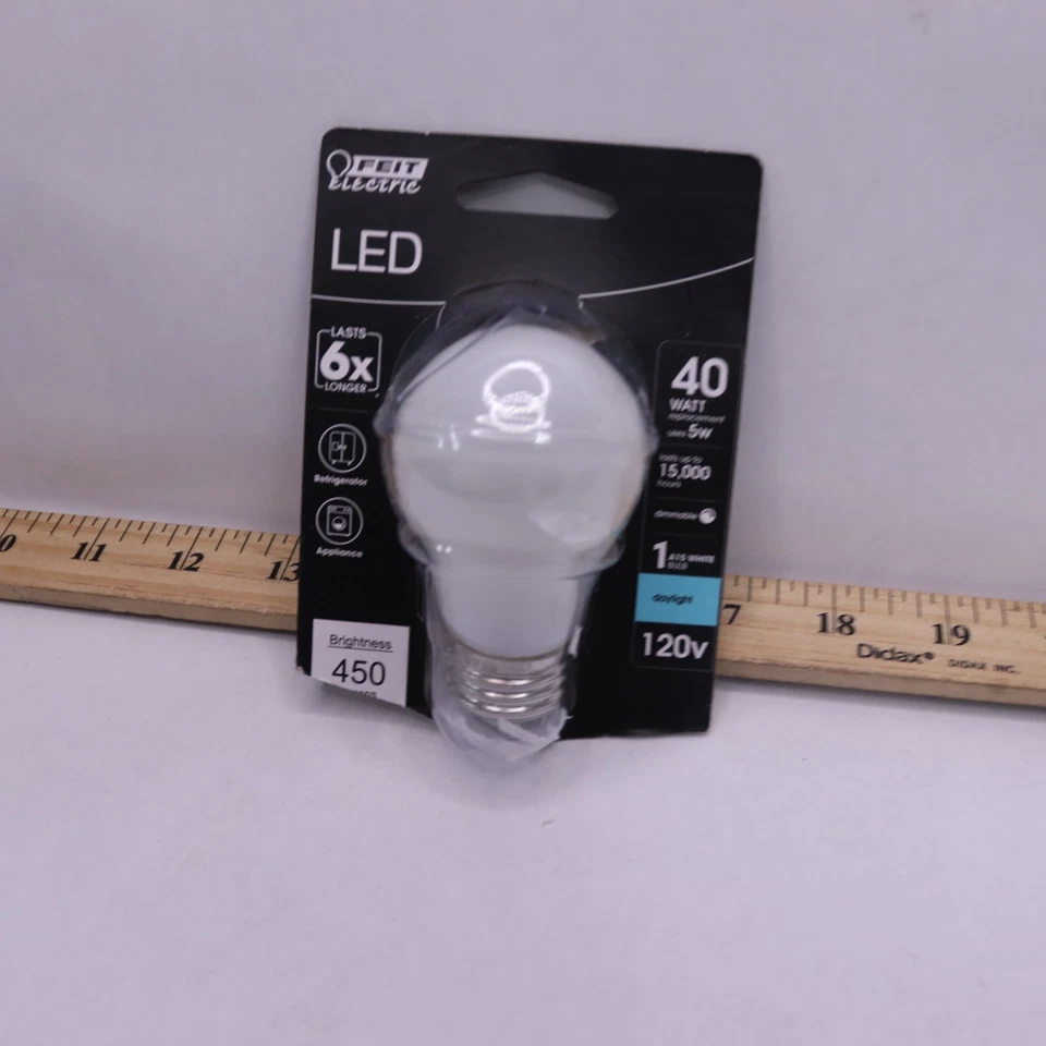 Feit Eléctrico Regulable LED Refrigerador Bombilla Vidrio Luz de Día A15 5000K 40W Foto 1 de 4