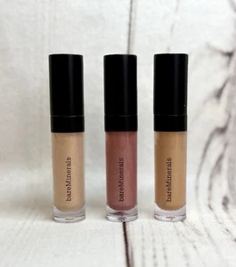 NEW Lot x3 BareMinerals Shimmery Lip Gloss Set Trio Visionary, Stargazer, Smarty - Picture 1 of 2