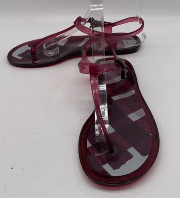 Sandalias Burberry para mujer púrpura con correa al tobillo a cuadros Nova talla 39 Foto 1 de 4