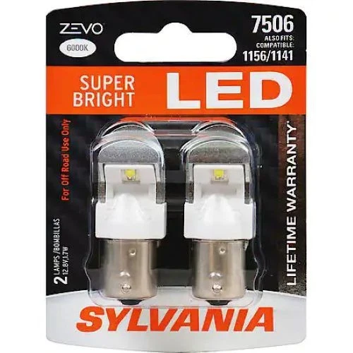 7506 СУПЕР ЯРКИЙ ZEVO LED ЛАМПА 2PK Sylvania 7506LED.BP2 - Изображение 1 из 1