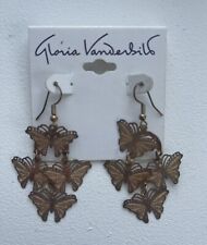 Copper Gold Butterfly Earrings NWT!