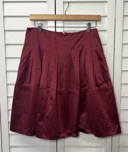 BCBGMaxAzria A-Linien-Faltenrock Größe 2 cranberry - Bild 1 von 8