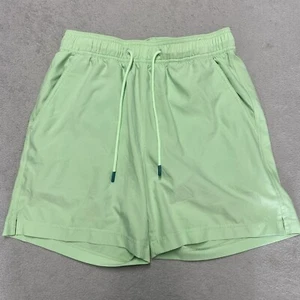 Karibik Bademode Shorts Herren klein grün Mesh Linie Stretch Strandhose 6" - Bild 1 von 6