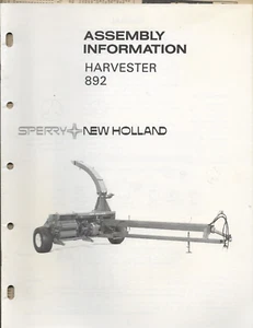 SPERRY NEW HOLLAND HARVESTER Farm Tractor 892 1979 Assembly Information - Picture 1 of 2