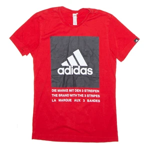 ADIDAS Mens Sports Red Short Sleeve T-Shirt XS - Picture 1 of 6