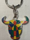 Colorful Bull's Head Mosaic Key Chain