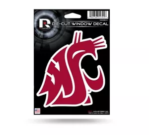 Washington State Cougars Die Cut Decal 5" x 5" NCAA Free Shipping! Go Cougs - Picture 1 of 1