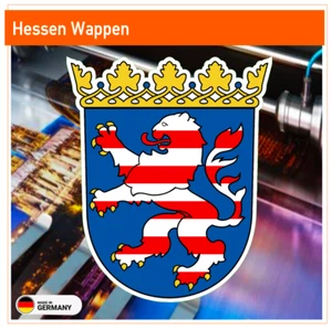 Hessen Wappen - normale oder retroreflektierender Aufkleber - Bild 1 von 3