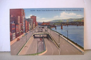 VINTAGE POSTCARD~WATER FRONT BLVD~LINCOLN HIGHWAY~ PITTSBURGH, PA.~PA 797~ - Picture 1 of 2