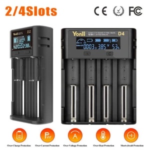 4-Slots AAA/AA Akku Ladegerät USB Charger Batterieladegerät für Lithium Batterie - Bild 1 von 19