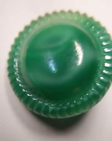 ANTIQUE SEAFOAM GREEN GLASS BUTTON  SATIN SHANK BUTTON Cover