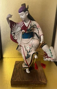 Japanese Doll Ceramic Hakata Doll Horse Meiji Era Antique - Picture 1 of 24