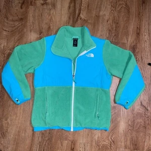 The North Face Jacket Girls Extra Large (18) Blue Full Zip Coat Color Block VTG - Picture 1 of 18
