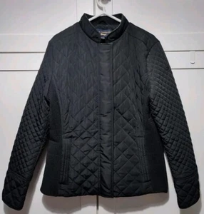 Paul Costelloe Black Quilted Jacket Size 14 - Picture 1 of 8