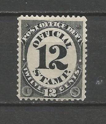 US Official 1873 Sc O 52 12 cents Post Office MLH* - Image 1 of 2