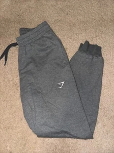 Gymshark Jogger Women M Charcoal Gray 27.5" Tapered Yoga Gym Terry GLJG4649 - Picture 1 of 6