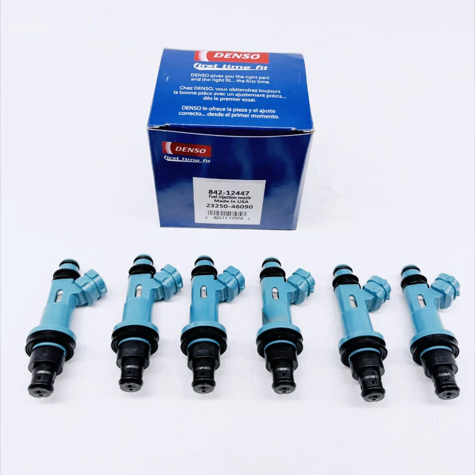 6x Denso Fuel Injector For Supra Lexus GS300 SC300 IS300 3.0L 23250-46090 - Imagem 1 de 4