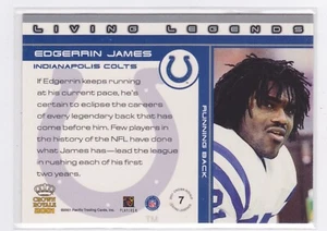 2001 Pacific Crown Royale - Living Legends - #'d /950 - Edgerrin James #7 - Picture 1 of 2