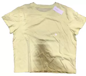 NWT American Eagle Women's Pale Yellow Short Sleeve T-Shirt - Picture 1 of 3