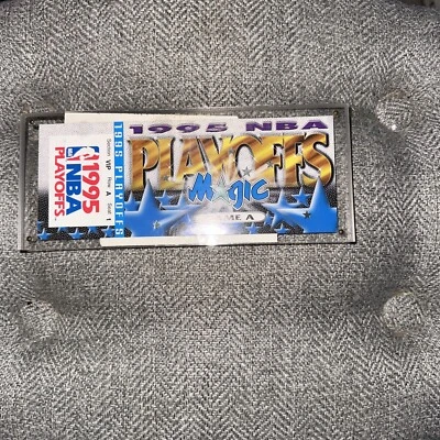 1995 NBA PLAYOFFS ORLANDO MAGIC COMMEMORATIVE TICKET IN PLEXI - Image 1 of 4