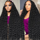 13X6 Deep Wave Lace Front Wigs Human Hair 180 Density, 30 Inch Curly Lace Fronta