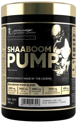 KEVIN LEVRONE BLACK LINE Kevin Levrone SHAABOOM PUMP 385g Hardcore Pre Workout Pump Booster + extra BONUS