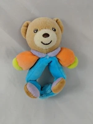 Kaloo Bear Rattle Ankle Wrist Plush 4 Inch Grabber Stuffed Animal toy - Image 1 of 4