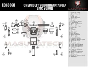 Fits Chevy Suburban Tahoe Avalanche 2008-2014 Medium Wood Dash Trim Kit - Picture 1 of 3