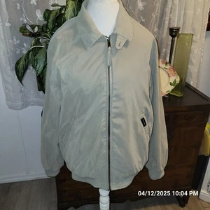Weatherproof Brand Men's Size Medium Zip Microfiber Jacket Khaki Pockets - Picture 1 of 10