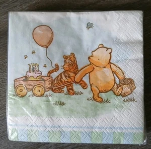 2 Hallmark Disney Winnie The Pooh Paper Napkins Birthday Party 16 CT - Picture 1 of 3