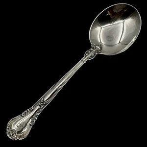 Gorham Chantilly Sterling Silver 6-1/4" Round Bowl Soup Spoon - Mono F - Picture 1 of 8