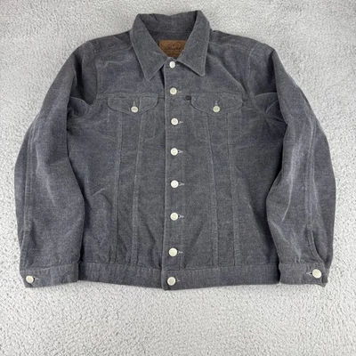 Chaqueta Ralph Lauren Para Hombre Grande Gris Pana Abotonada Auténtica Mercancía Seca Logo Foto 1 de 4