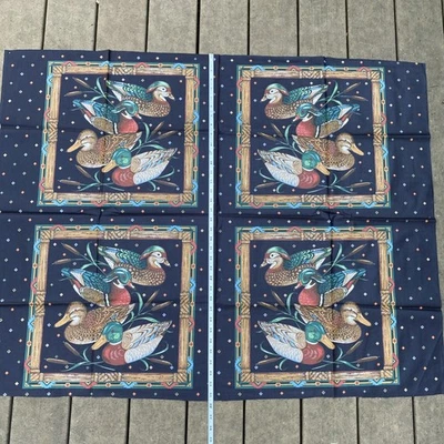 鸭织物面板 4 Springmaid OTC 黑色西南复古 44x35 英寸 Mallard 木材 — 第 1/4 张图片