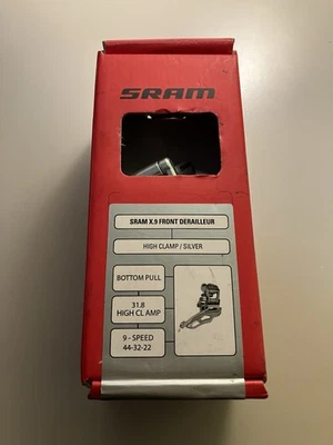 SRAM X-9 Front Derailleur NOS/NIB 31.8mm Clamp 9 Speed 44t Max. - Image 1 of 3